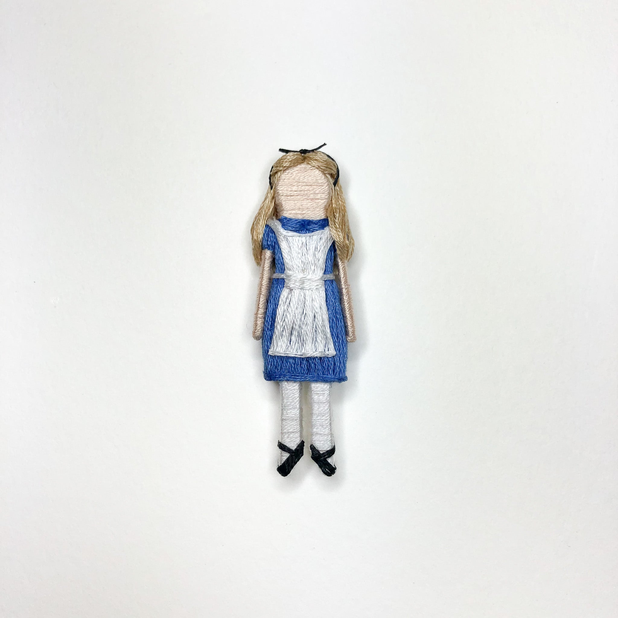 Clothespin Doll Alice & The White Rabbit