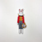 Clothespin Doll Alice & The White Rabbit